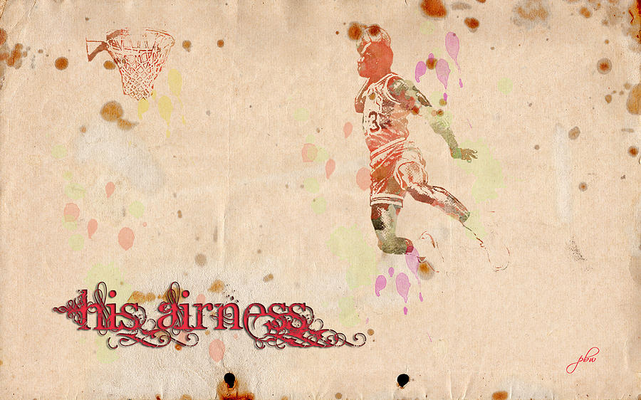 His Airness - Michael Jordan Digital Art by Paulette B Wright