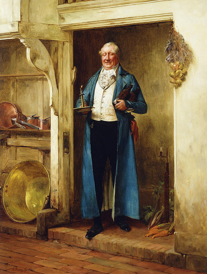 Vintage Painting - His Favourite Bin; And Testing by Walter Dendy Sadler