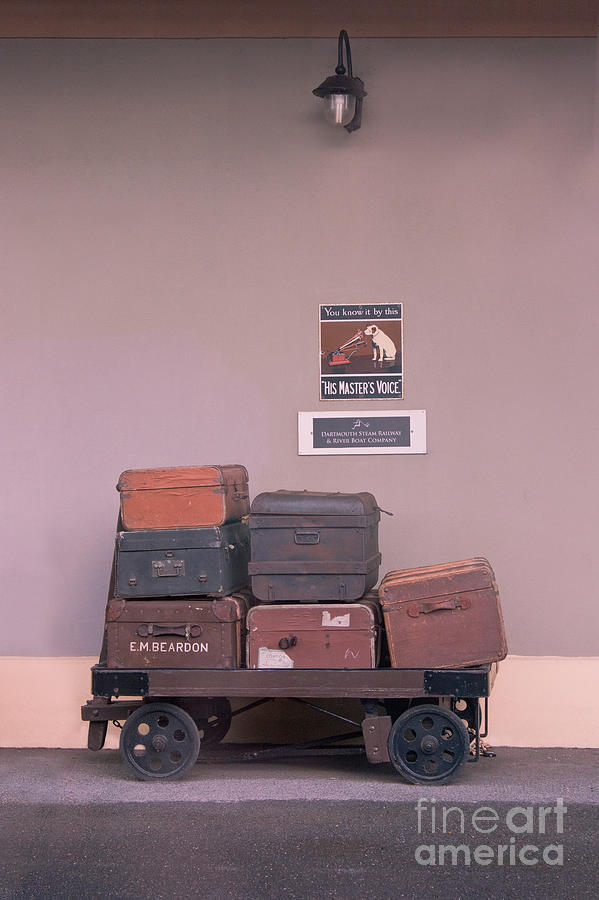 Vintage Photograph - His Masters Luggage by Terri Waters