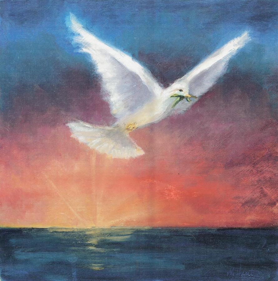 The Wings of Peace Painting by Maria Hunt