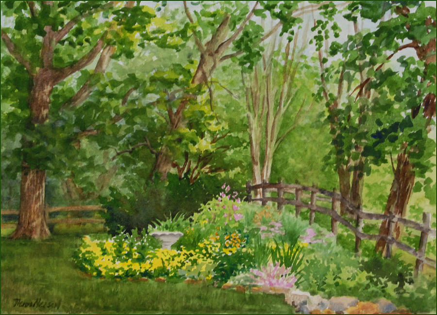His wife had a garden Painting by Heidi E Nelson