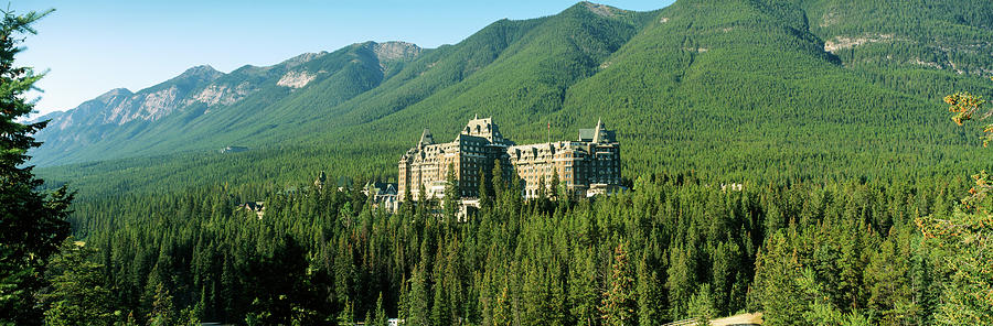 Historic Banff Springs Hotel In Banff Photograph by Panoramic Images