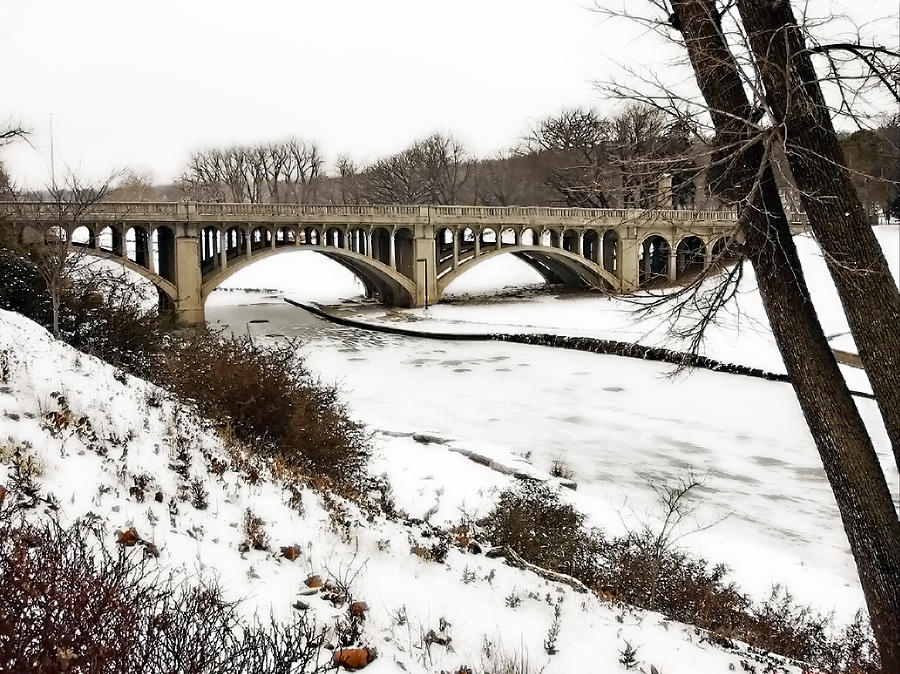Historic Bridge over Brush Creek Photograph by Ellen Tully