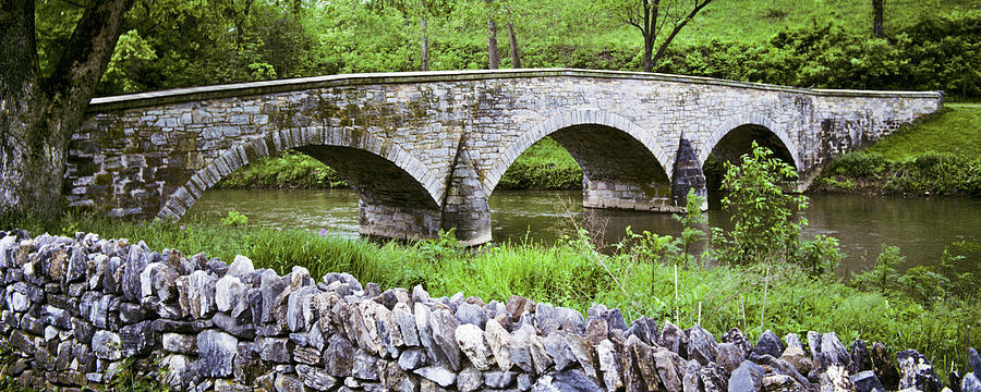 Historic Burnside Bridge And Stone Wall Photograph by Jeffgoulden