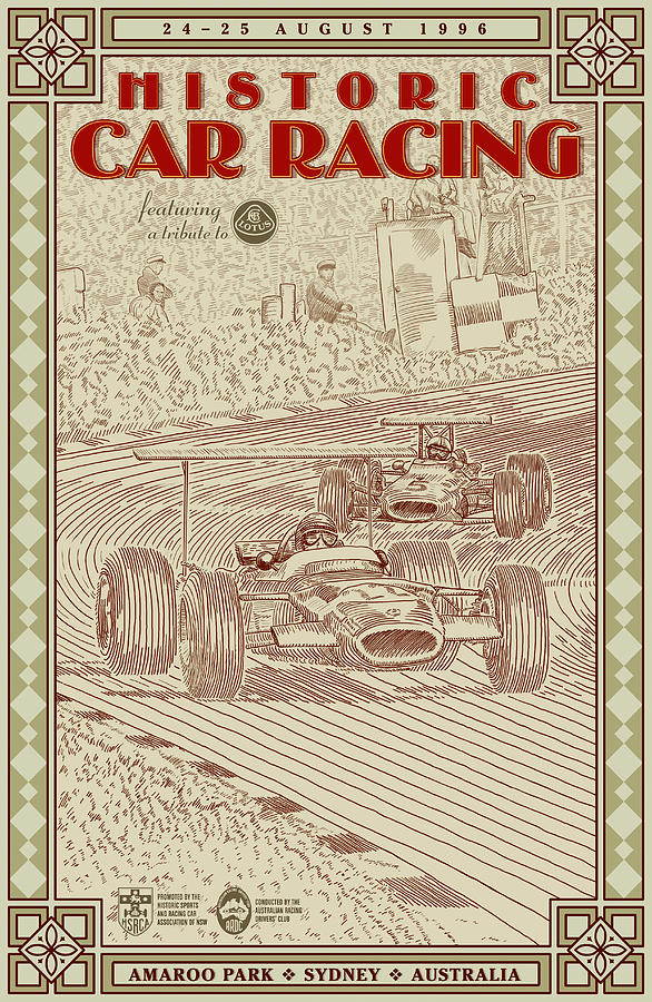 Historic Car Racing Digital Art by Georgia Clare