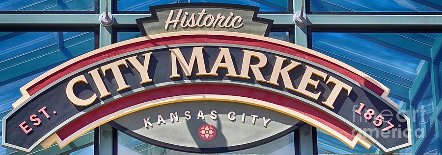 1857 Photograph - Historic City Market Sign  by Liane Wright