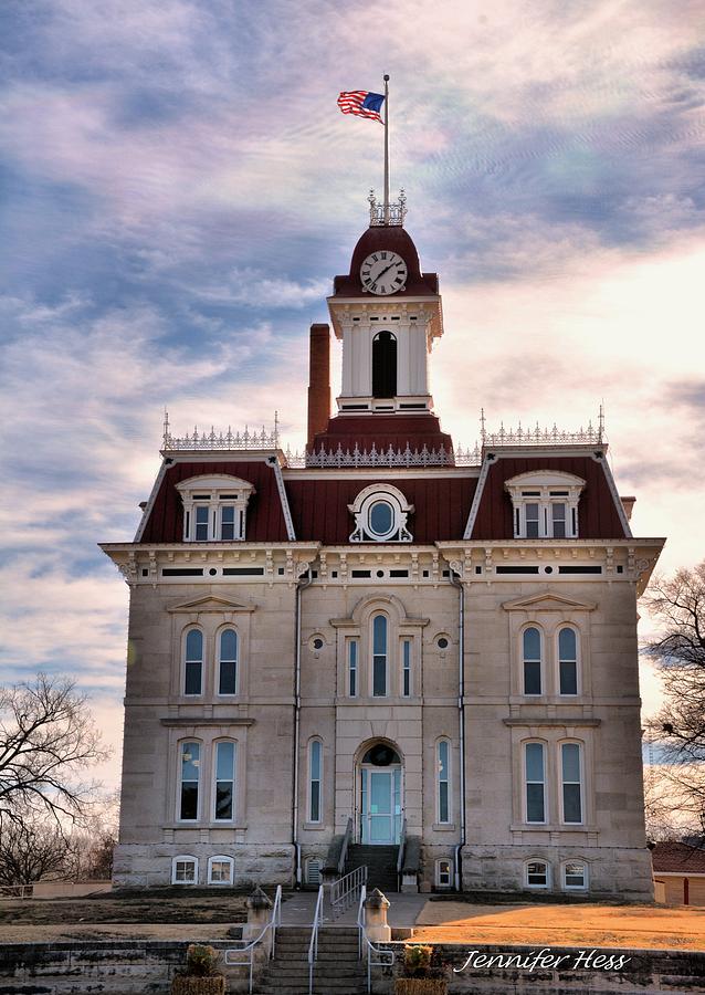 Historic Courthouse in Cottonwood Falls Kansas Photograph by Jennifer