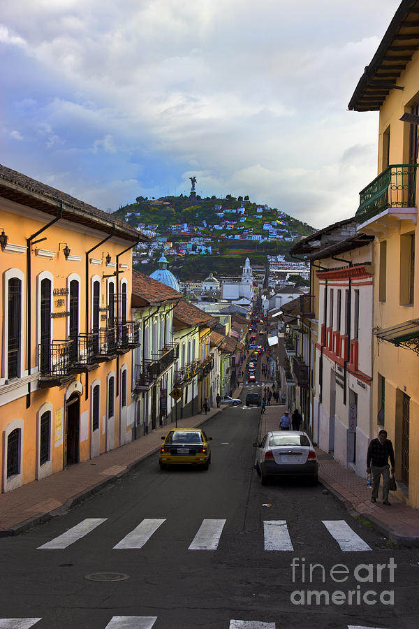 Architecture Photograph - Historic District In Quito Ecuador by Al Bourassa