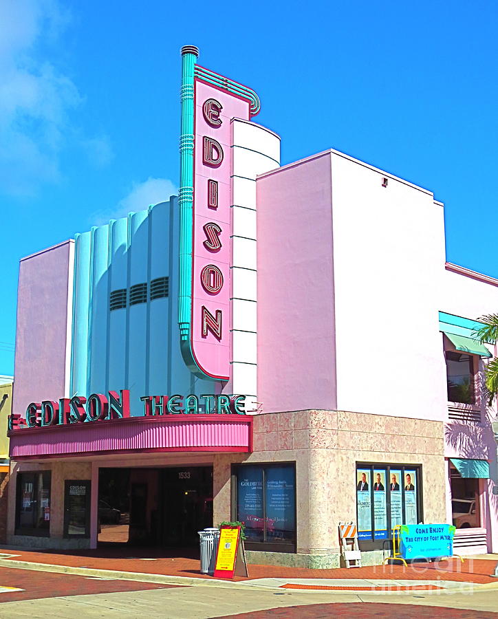 DECO Historic Edison Theater. Ft. Myers. Florida. Photograph by Robert Birkenes