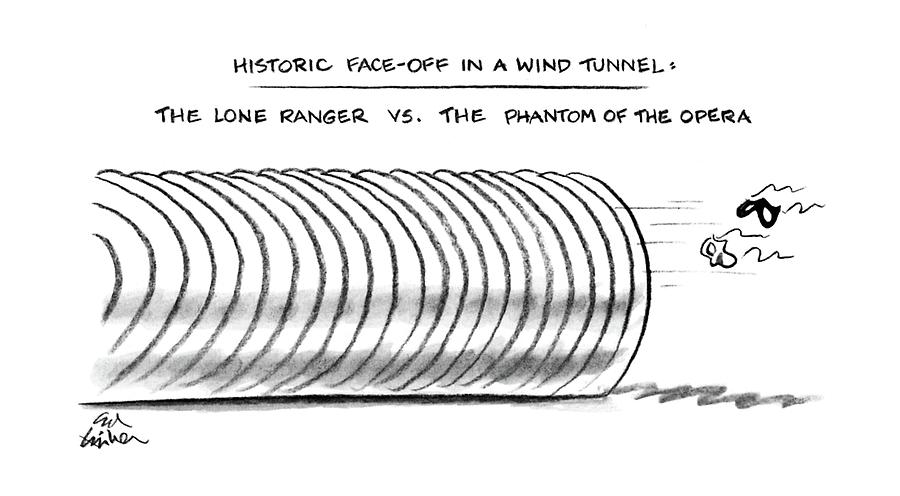 Historic Face-off In A Wind Tunnel:
The Lone Drawing by Ed Fisher