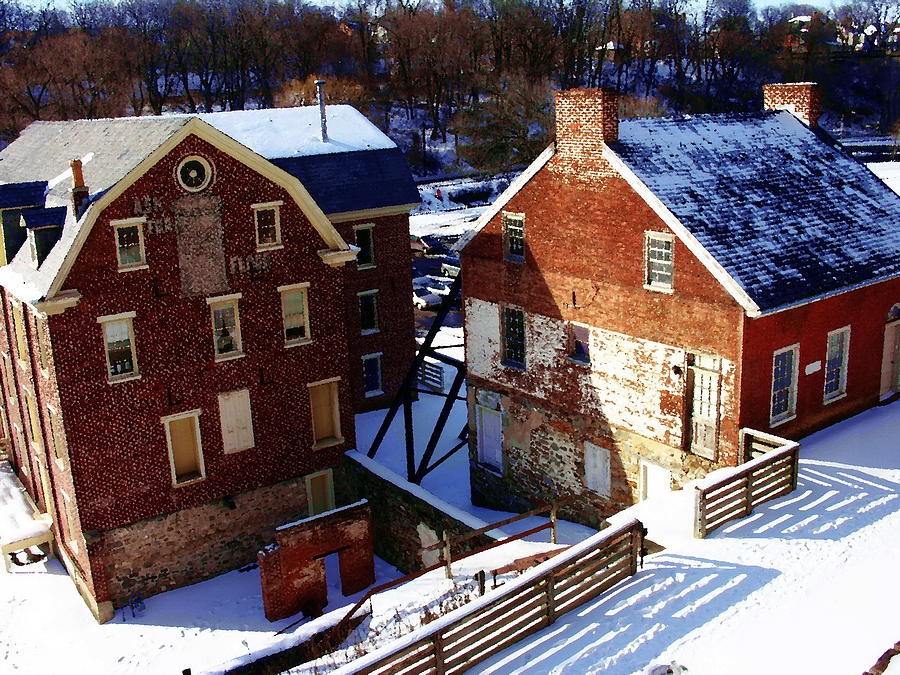 Historic Flour Mill - Colonial Industrial Quarter - Bethlehem PA Photograph by Jacqueline M Lewis