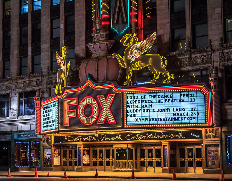 Historic Fox Theatre in Detroit Michigan Photograph by Peter Ciro
