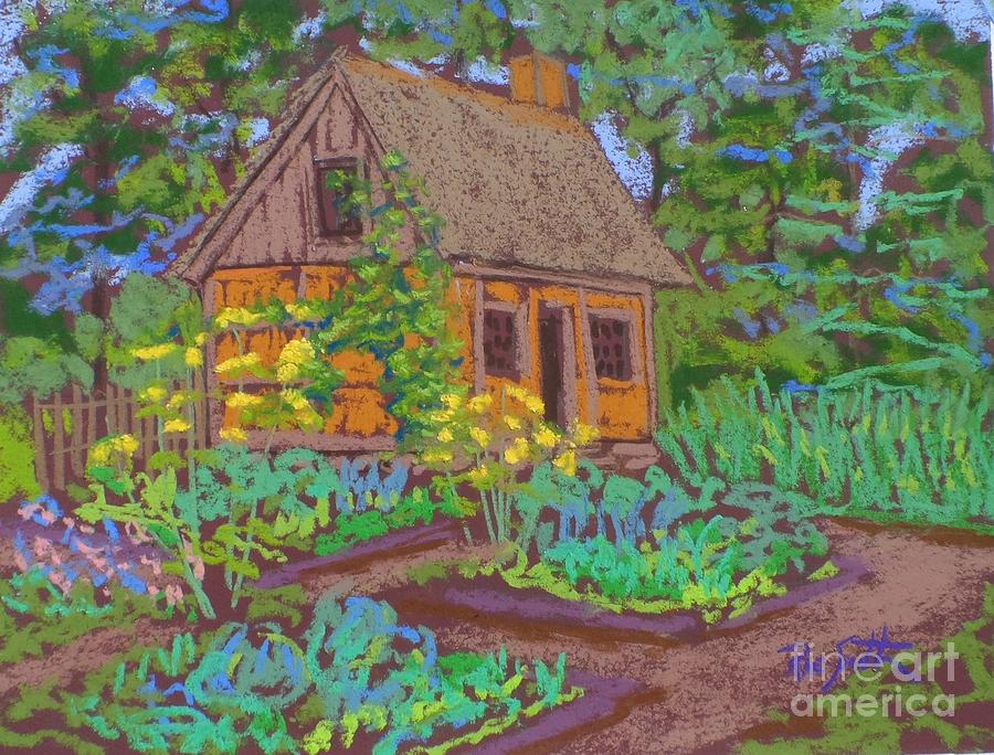 Historic Gardens Cottage Pastel by Rae  Smith