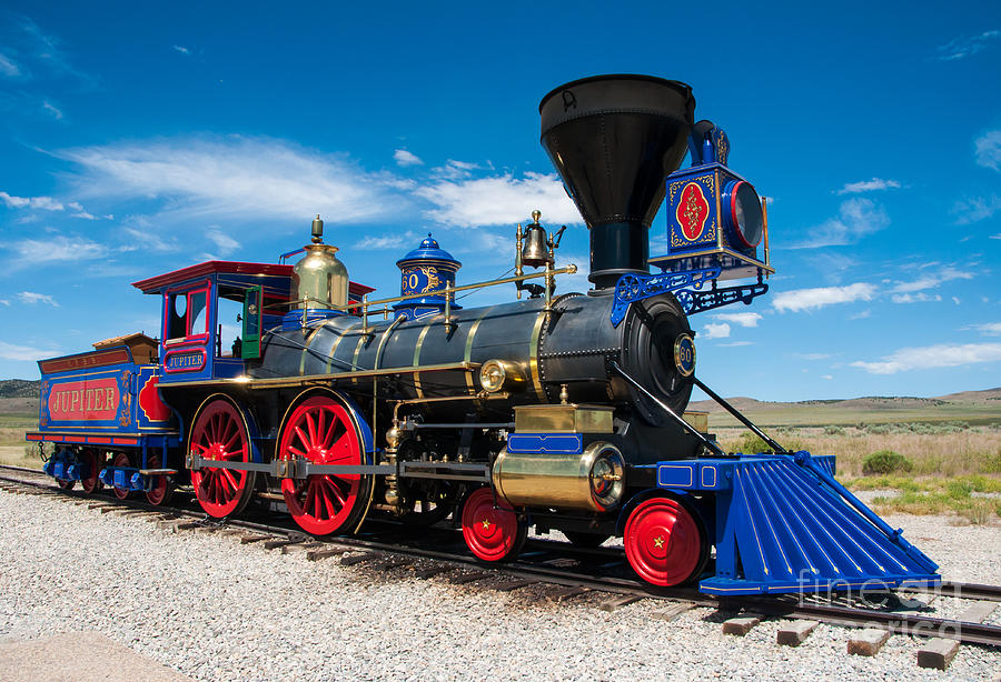 Historic Jupiter Steam Locomotive - Promontory Point Photograph by Gary ...