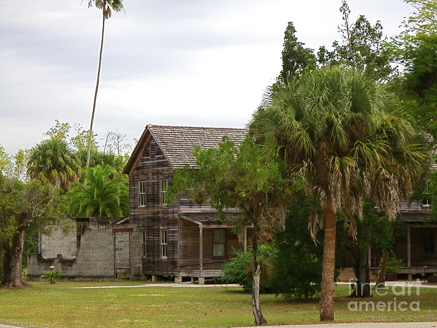 Historic Koreshan Unity Community. View of Dr. Teeds home. Estero Florida. 1893. Photograph by Robert Birkenes