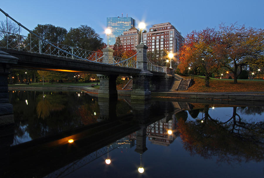Historic Lagoon Bridge at the Boston Public Garden Photograph by Juergen Roth