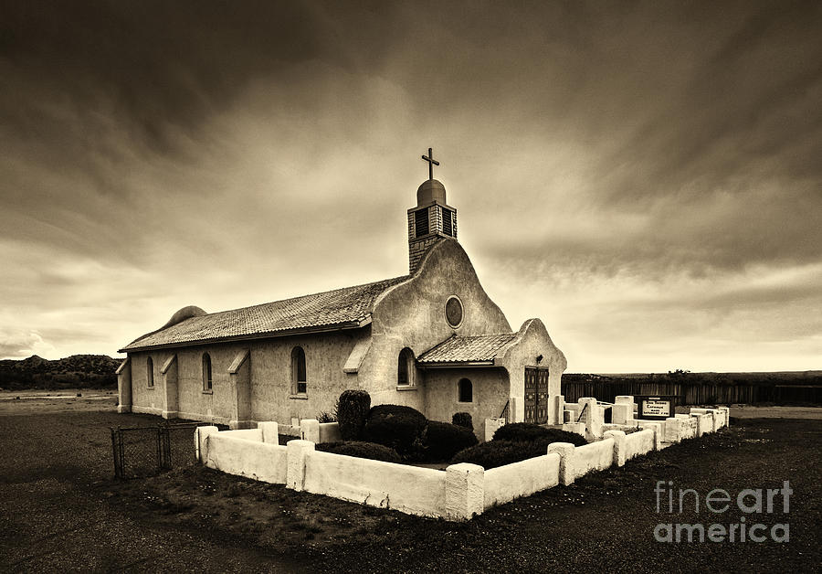 Christianity Photograph - Historic Old Adobe Spanish Style Catholic Church San Ysidro New Mexico by Jerry Cowart