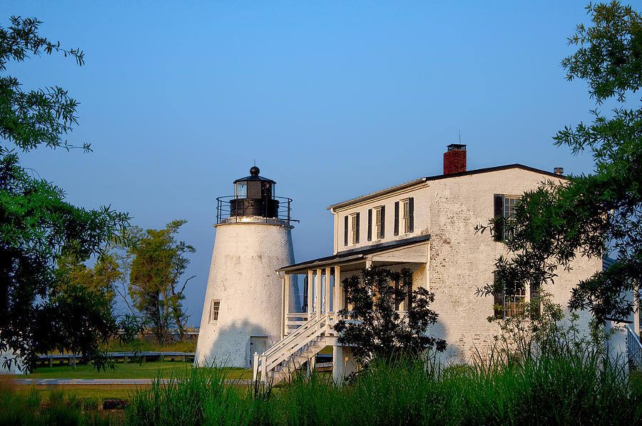 Lighthouse Photograph - Historic Piney Point Lighthouse by Bill Cannon