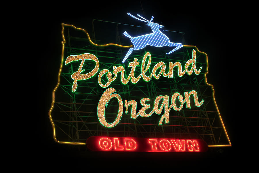 Historic Portland Oregon Old Town Sign Photograph by David Gn