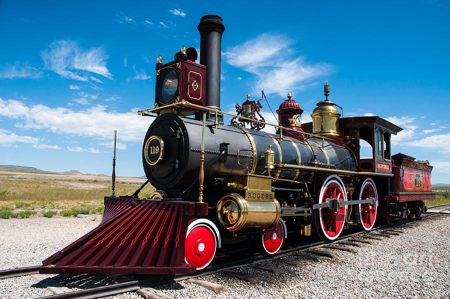 Historic Steam Locomotive - Promontory Point Photograph by Gary Whitton