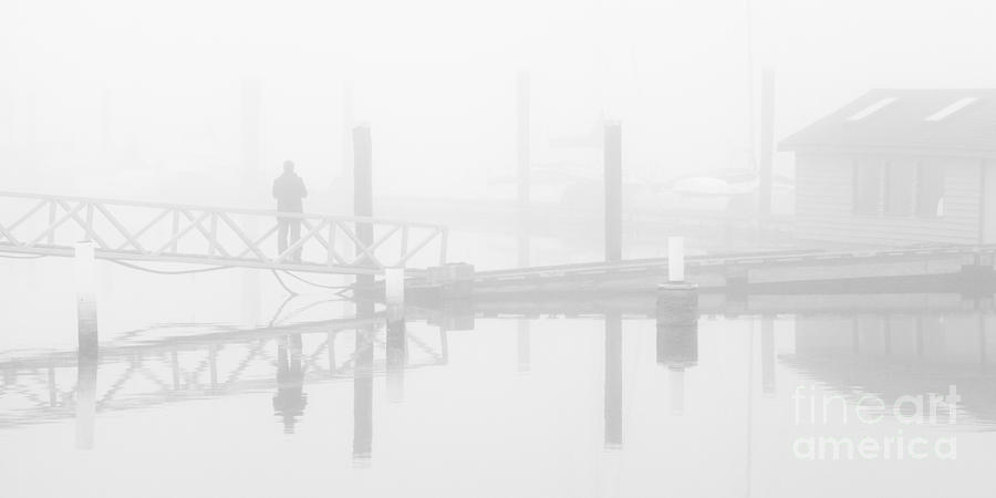 Historic Stewart Farm in the fog Photograph by Chris Dutton