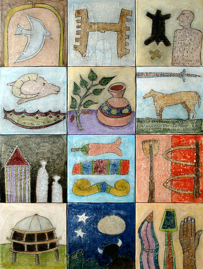 Animal Painting - Historic Tiles by Michael Sharber