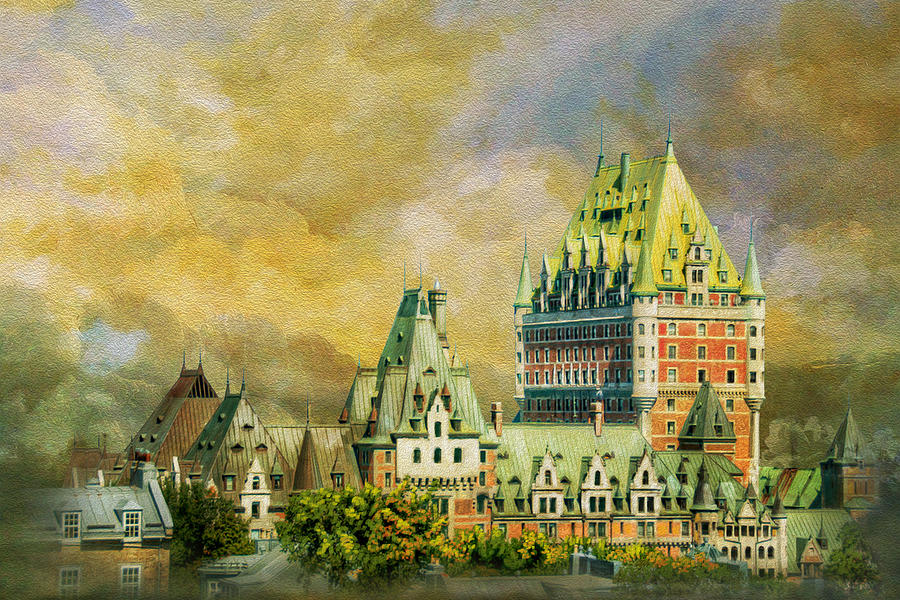Historic Town of Old Quebec 01 Painting by Catf