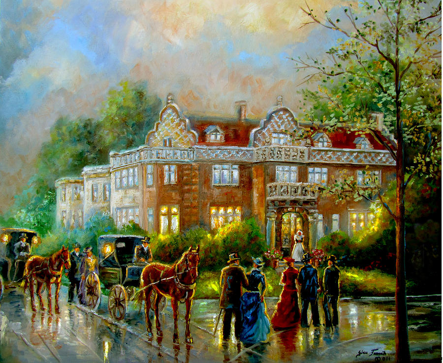 Historical architecture Indiana Baker house mansion  Painting by Regina Femrite