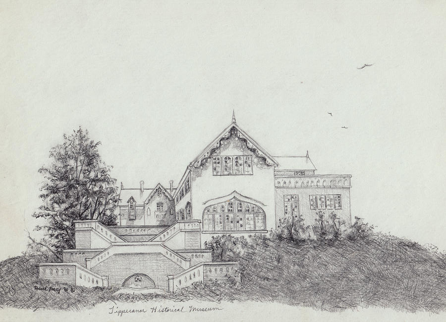 Historical Museum Drawing by Robert Tracy