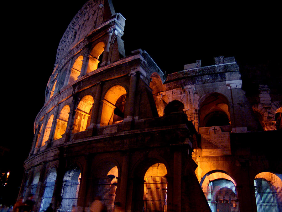 Historical Shapes In The Night Photograph