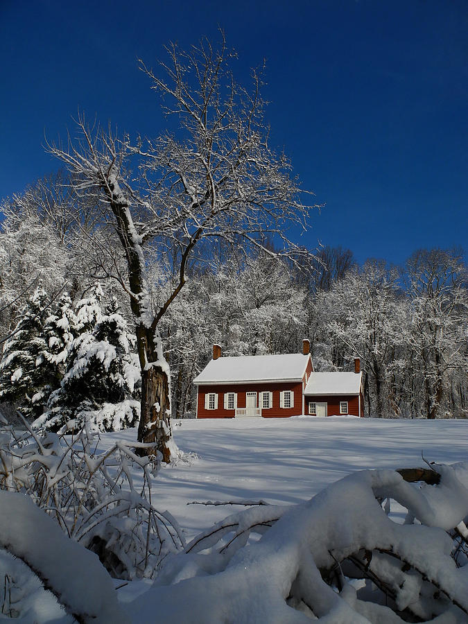 Historical Society House in the Snow Photograph by Raymond Salani III