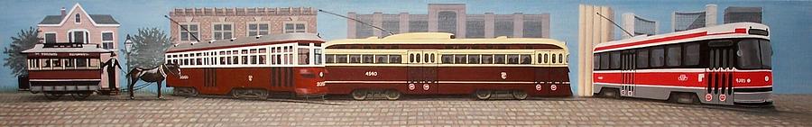 History of the Toronto Streetcar Painting by Kenneth M Kirsch