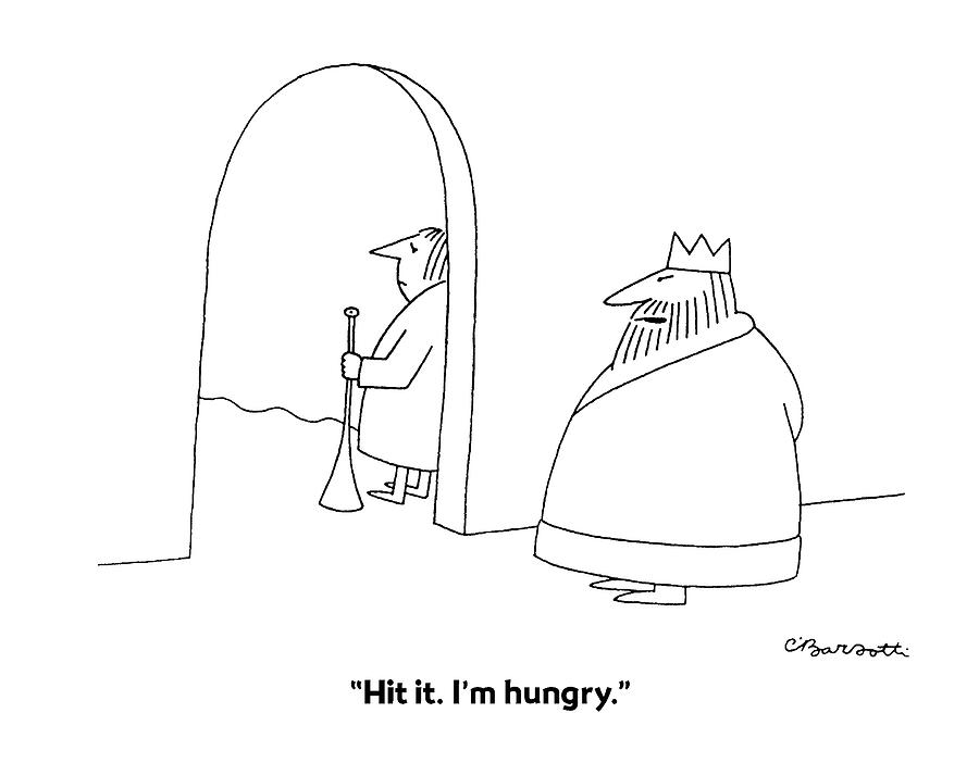 Hit It. Im Hungry Drawing by Charles Barsotti