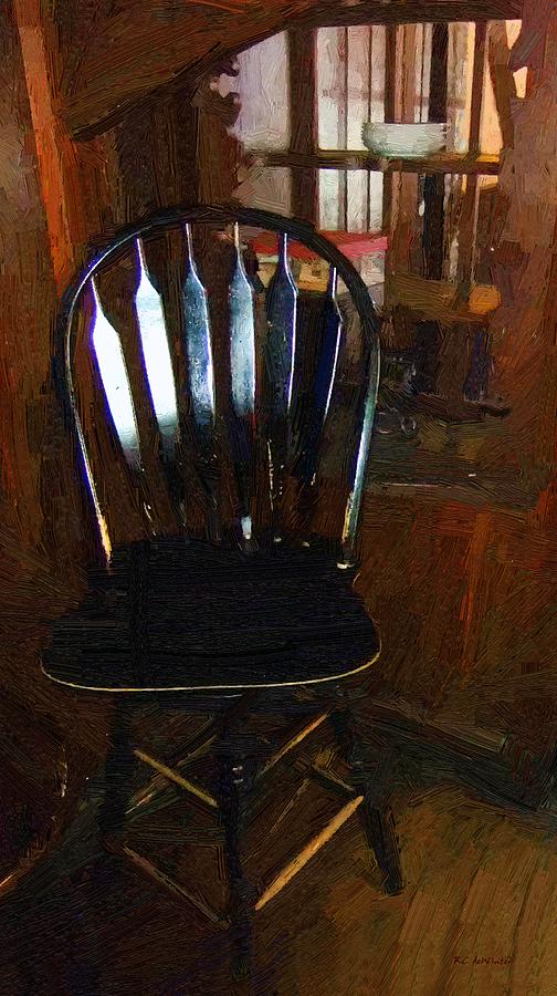 Vintage Painting - Hitchcock Chair in the Corner by RC DeWinter
