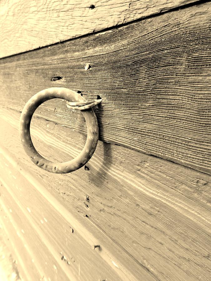 Hitching Ring sepia Photograph by Elizabeth Sullivan