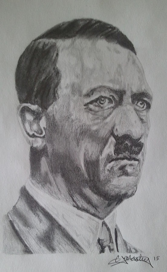 Hitler Drawing by CJ Mackey