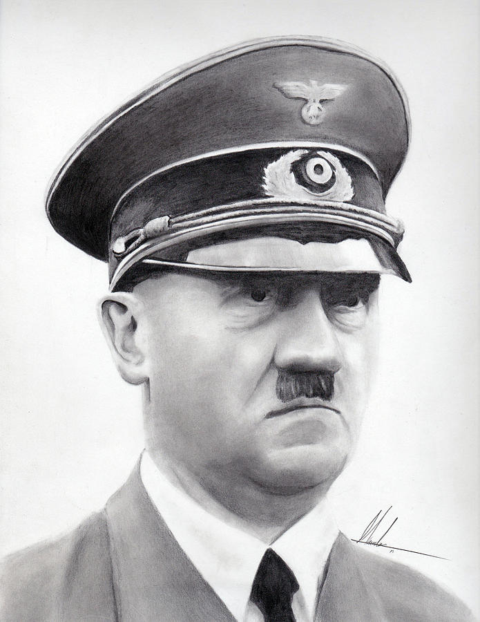 Hitler Portrait Drawing by Marcos Islava