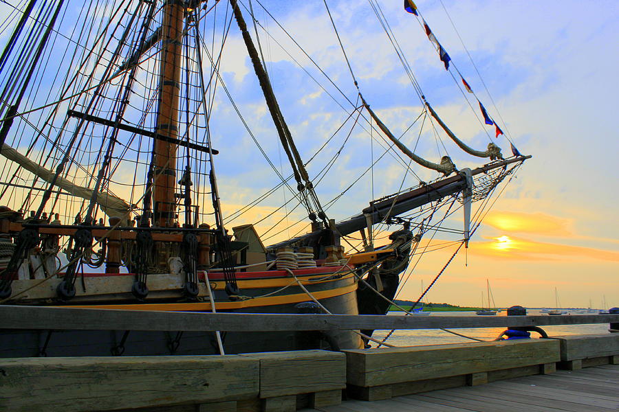 HMS Bounty at Sunrise Photograph by Suzanne DeGeorge