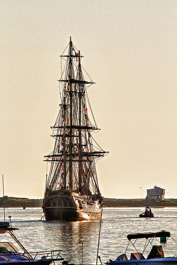 HMS Bounty in Plymouth Harbor Photograph by Constantine Gregory