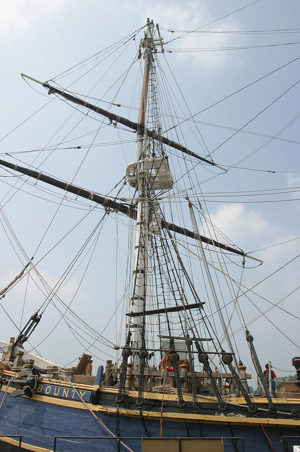 HMS Bounty mast and rigging Photograph by Kevin Snider - Pixels