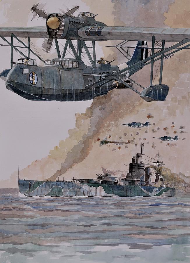HMS Nelson Painting by Ray Agius