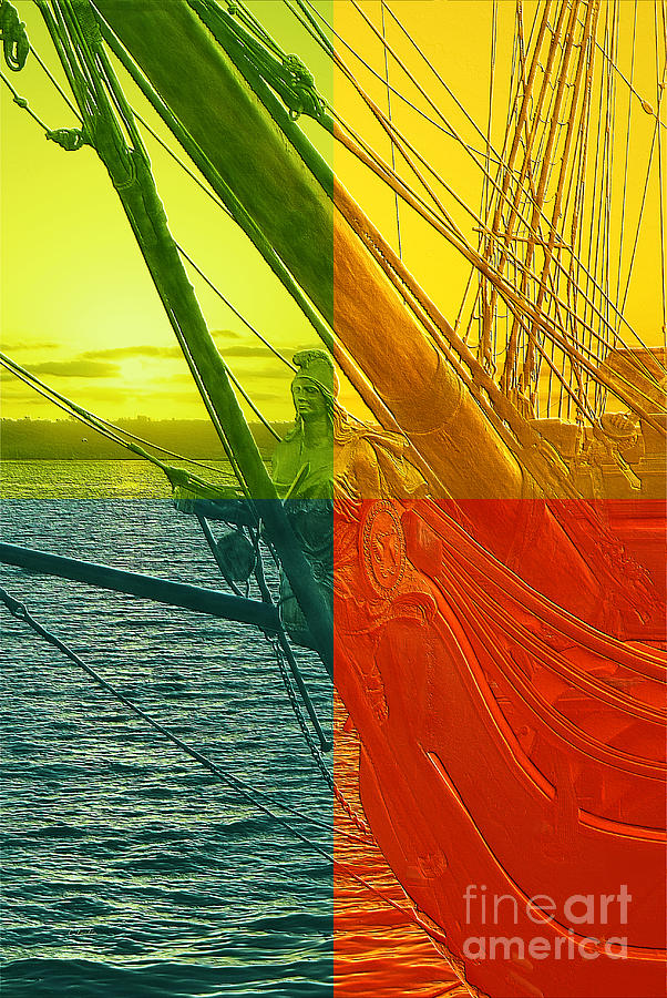 HMS Surprise Ship - Four Colors Version Photograph by Claudia Ellis
