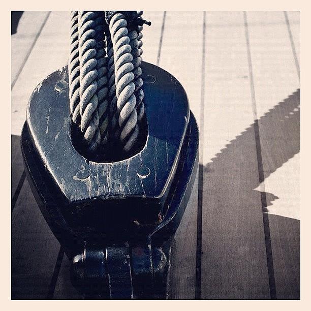 Rope Photograph - Hms Warrior. Portsmouth, Uk by Harvey Mills