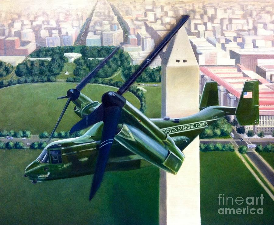 Hmx-1 Mv-22 Painting by Stephen Roberson