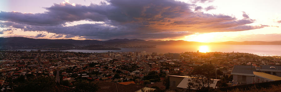 Sunset Photograph - Hobart, Australia by Panoramic Images