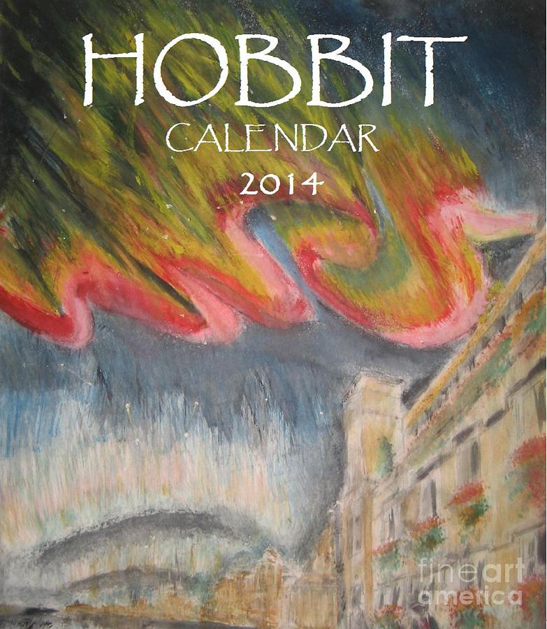 Dragon Painting - Hobbit tolkien Persistence of Imagination calendar cover by Glen McDonald
