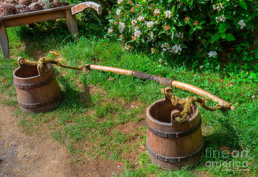 Hobbit Water Buckets Photograph by Sue Karski