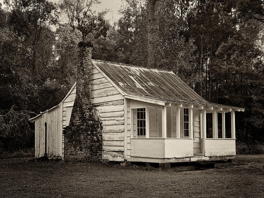Hobcaw Cabin in Sepia Photograph by Sandra Anderson