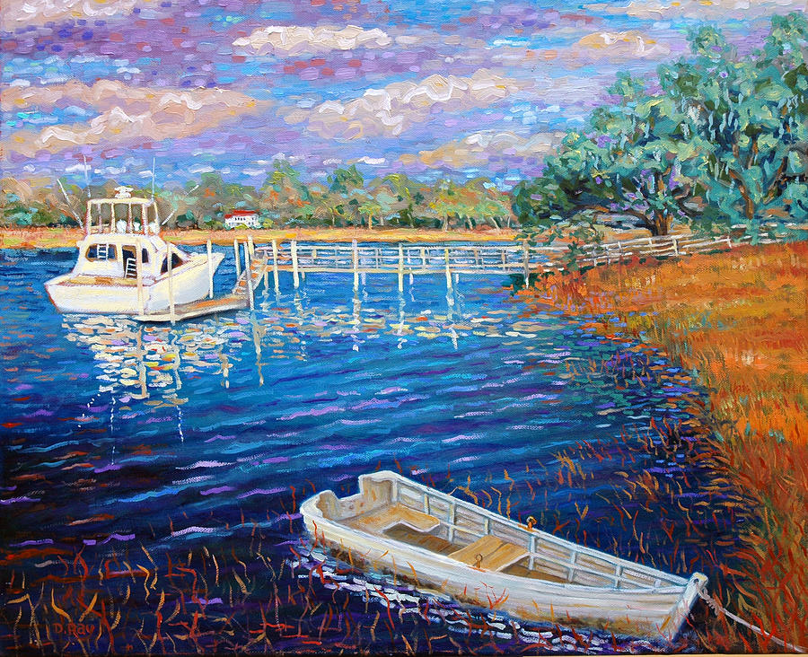 Hobcaw Creek  Painting by Dwain Ray