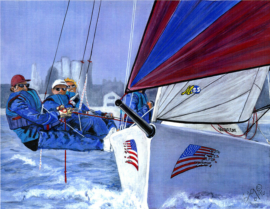 Hobie Painting by Brian Gilna